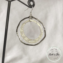 Load image into Gallery viewer, Arctic Silver Tortoise Shell Double Layer Hoop Earrings