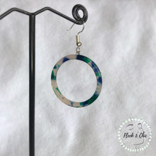 Load image into Gallery viewer, Ocean Tortoise Shell Hoop Earrings