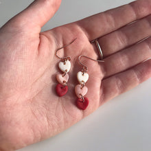 Load image into Gallery viewer, Ombré Candy Heart Dangle Earrings