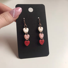 Load image into Gallery viewer, Ombré Candy Heart Dangle Earrings