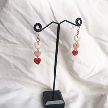 Load image into Gallery viewer, Ombré Candy Heart Dangle Earrings
