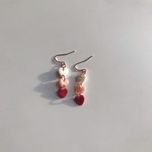 Load image into Gallery viewer, Ombré Candy Heart Dangle Earrings