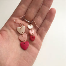 Load image into Gallery viewer, Ombré Candy Heart Dangle Earrings