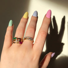 Load image into Gallery viewer, Double Baguette Art Deco Inspired Stacking Rings