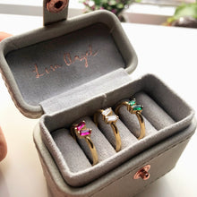 Load image into Gallery viewer, Double Baguette Art Deco Inspired Stacking Rings