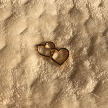 Load image into Gallery viewer, Gold Heart-Shaped Hoop Earrings