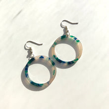 Load image into Gallery viewer, Ocean Tortoise Shell Hoop Earrings