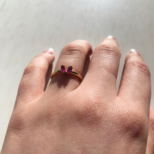 Load image into Gallery viewer, Double Baguette Art Deco Inspired Stacking Rings