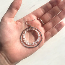 Load image into Gallery viewer, Arctic Silver Tortoise Shell Double Layer Hoop Earrings