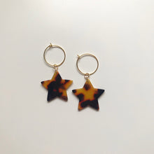 Load image into Gallery viewer, Traditional Tortoise Shell Star Earrings