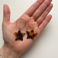 Load image into Gallery viewer, Traditional Tortoise Shell Star Earrings