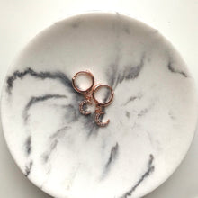 Load image into Gallery viewer, Crescent Moon Cubic Zirconia Crystal Huggie Hoop Earrings