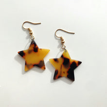 Load image into Gallery viewer, Traditional Tortoise Shell Star Earrings