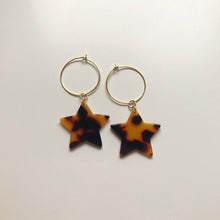 Load image into Gallery viewer, Traditional Tortoise Shell Star Earrings